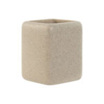 Zahnbürstenhalter Home ESPRIT Creme aus hochwertigem Harz, 8 x 8 x 10 cm, elegantes Design für Ihr Badezimmer.