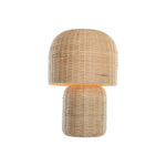 Tischlampe Beige Home ESPRIT aus Rattan mit tropischem Design, 40x40x61 cm