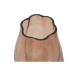 Vase Bernstein Kristall Modern von Home ESPRIT, 16 x 16 x 26 cm, stilvolles Wohnaccessoire aus Kristall.