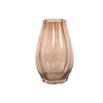 Vase Bernstein Kristall Modern von Home ESPRIT, 16 x 16 x 26 cm, stilvolles Wohnaccessoire aus Kristall.