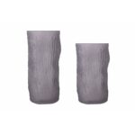 Vase Grau Kristall Moderne von Home ESPRIT, 14 x 14 x 31,5 cm, elegantes Design aus Kristall