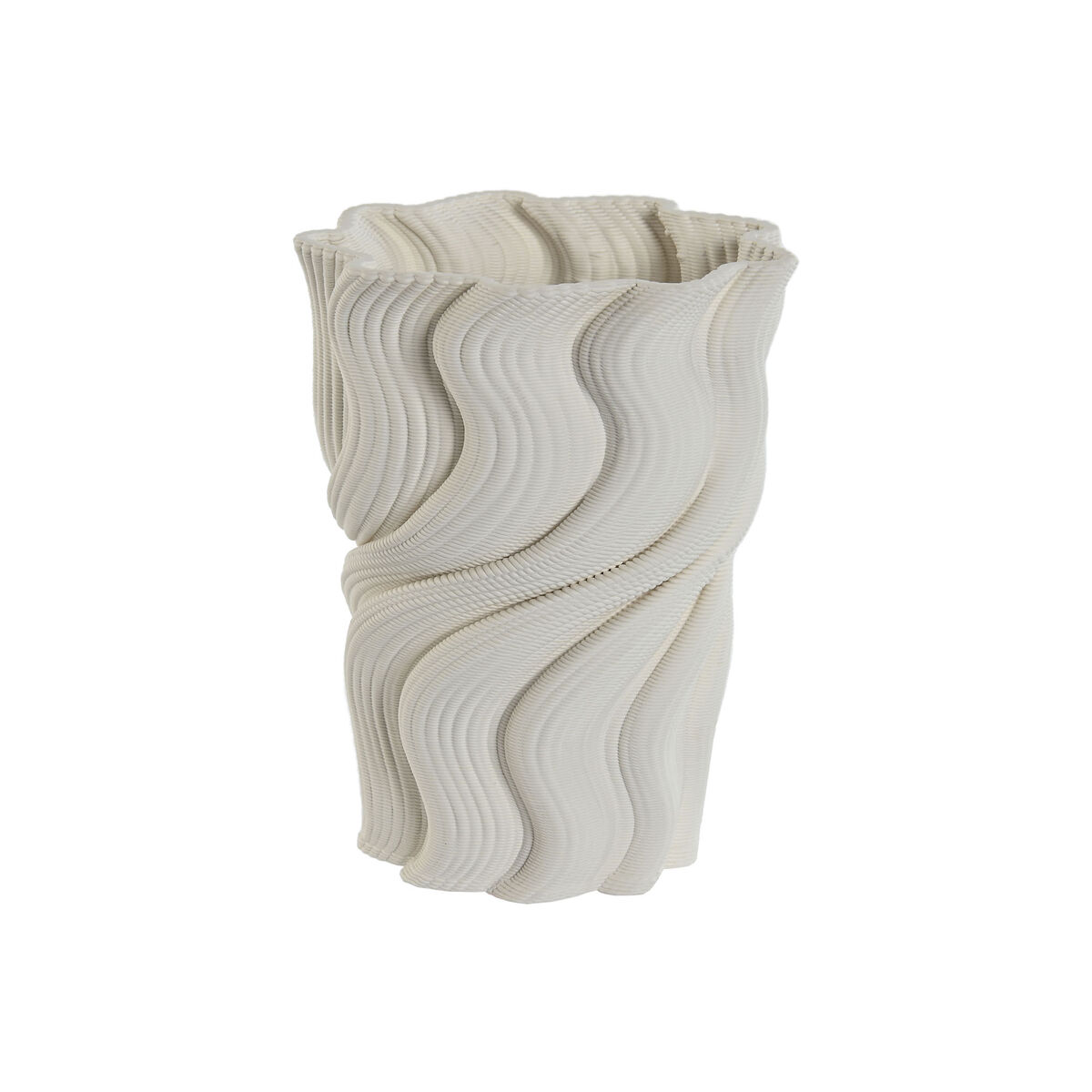 S3058989_0 Vase Weiß Steingut Home von ESPRIT, modernes Design, 14 x 14 x 19 cm, ideal für stilvolle Dekoration.