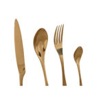 16-teiliges Besteck-Set in Gold aus Edelstahl von Home ESPRIT, ideal für elegante Tischdekoration und besondere Anlässe.