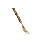 24-teiliges Besteck-Set in Gold aus Edelstahl von Home ESPRIT, modernes Bambus-Design, ideal für elegante Tischdekoration.