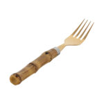 24-teiliges Besteck-Set in Gold aus Edelstahl von Home ESPRIT, modernes Bambus-Design, ideal für elegante Tischdekoration.