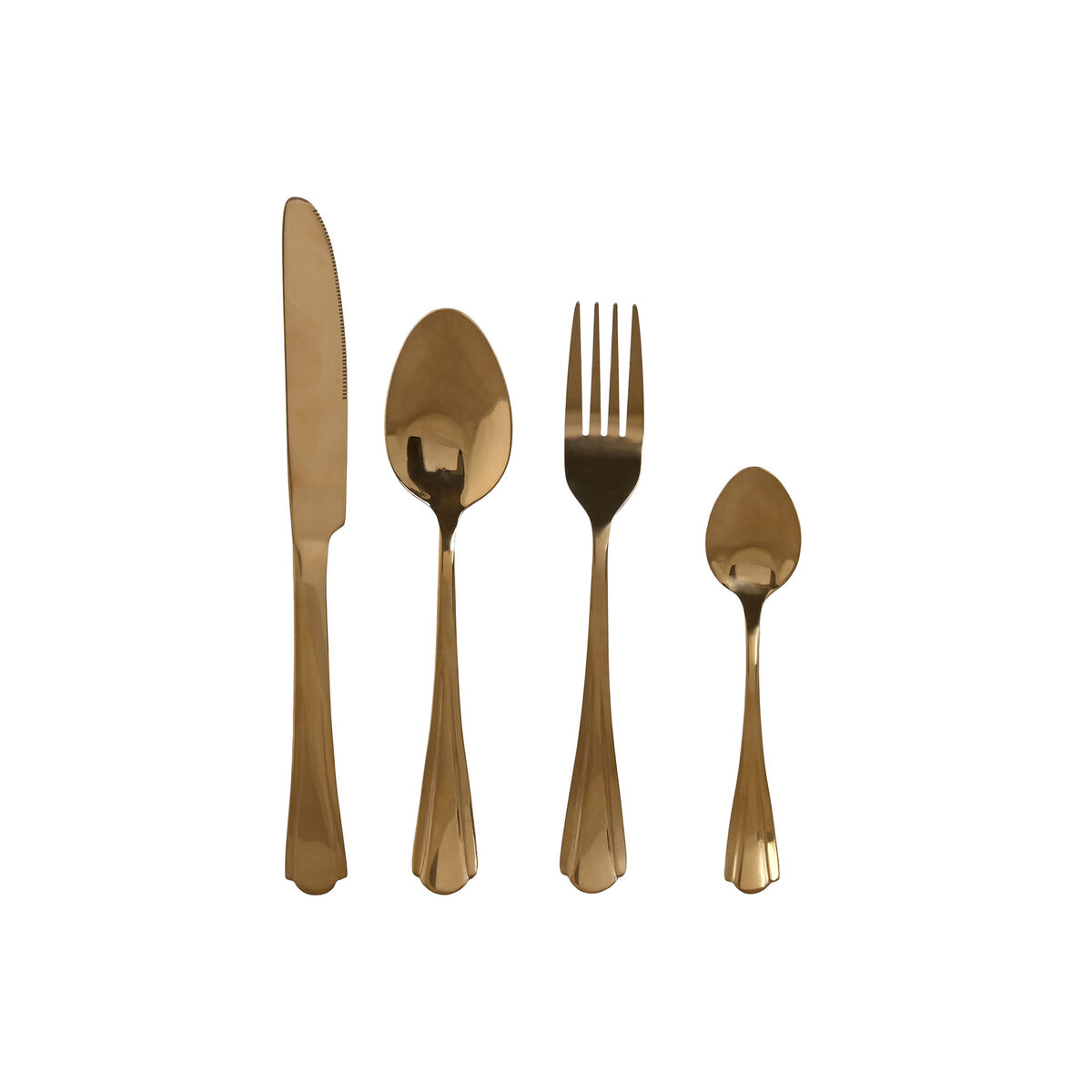 S3059642_0 16-teiliges Besteck-Set in Gold aus Edelstahl von Home ESPRIT, ideal für elegante Tischdekoration.