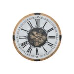 Wanduhr Silberfarben Natur Metall von Home ESPRIT, elegantes Design mit Kristallakzenten, 80 x 8,5 x 80 cm.