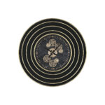 Wanduhr Schwarz Gold Metall Kristall von Home ESPRIT, elegantes Design für stilvolle Wohnräume.