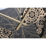 Wanduhr Schwarz-Gold Kristall & Eisen Vintage Home ESPRIT, elegantes Design, 62 cm Durchmesser, ideal für stilvolle Wohnräume.