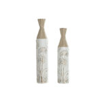 Vasen-Set beige-hellbraun aus Metall von Home ESPRIT, 2 Stück, 71 cm hoch, modernes Design für stilvolle Dekoration.