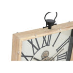 Wanduhr in Weiß mit natürlichem Kiefernholz und Metall, modernes Design für stilvolle Wohnräume.