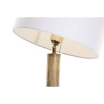 Tischlampe Braun Home ESPRIT aus Baumwolle, Leinen und Mango-Holz, stilvolles Design für modernes Wohnen.