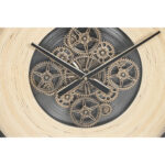 Wanduhr Schwarz Natur Metall & Rattan von Home ESPRIT, 100 x 9 x 100 cm, modernes Design, elegantes Dekorationsobjekt