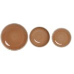 Geschirr-Set 18-tlg. Weiß-Orange aus Steingut von Home ESPRIT, stilvolles und modernes Design für jeden Tisch.