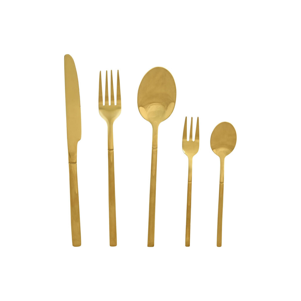Besteck-Set 20-tlg. gold Edelstahl von Home ESPRIT, stilvolles Design für elegante Tischdekoration.
