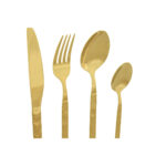 Besteck-Set 16-tlg. Gold Edelstahl von Home ESPRIT, elegantes Design für festliche Anlässe und den täglichen Gebrauch.