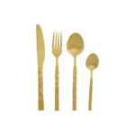 Besteck-Set 16-tlg. Gold Edelstahl von Home ESPRIT, elegantes Design für festliche Anlässe und den täglichen Gebrauch.
