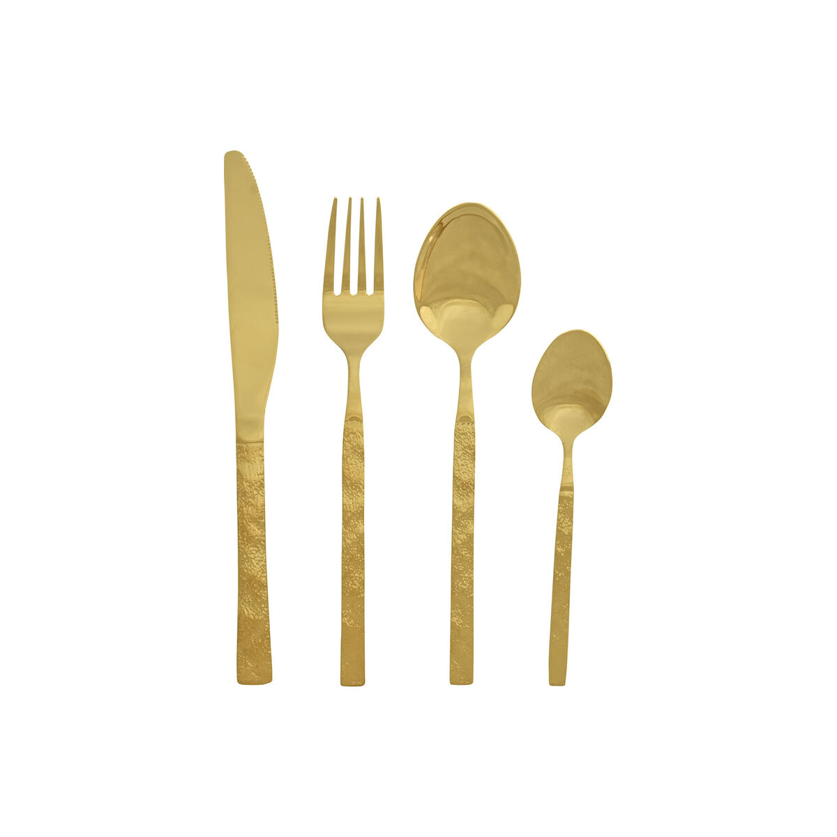 S3060743_0 Besteck-Set 16-tlg. Gold Edelstahl von Home ESPRIT, elegantes Design für festliche Anlässe und den täglichen Gebrauch.