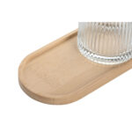 Badaccessoire-Set aus Glas mit Seifenspender und Becher von Home ESPRIT, bestehend aus 3 stilvollen Teilen aus Bambus und Kristall.