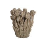 Vase Grau Zement Tulpe von Home ESPRIT, modernes Design aus Zement, ideal für Blumenarrangements.