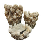 Vase Grau Zement Tulpe von Home ESPRIT, elegantes Design, ideal für Blumenarrangements und moderne Dekoration.