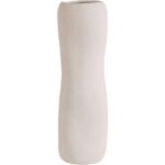 Vase Beige aus Keramik von Home ESPRIT, 15 x 15 x 38 cm, elegantes Wohnaccessoire für stilvolle Dekoration.