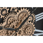 Wanduhr Schwarz Gold Eisen von Home ESPRIT, modernes Design, 80 x 8,5 x 80 cm, elegantes Wohnaccessoire