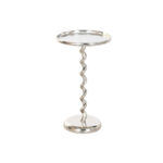 Home ESPRIT Beistelltisch Silber aus Aluminium, 35 x 35 x 61 cm, elegantes Design für moderne Wohnräume.