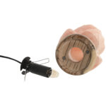 Tischlampe Rosa Home ESPRIT aus Akazienholz und Himalaya-Salz, stilvolles Design für modernes Wohnen.