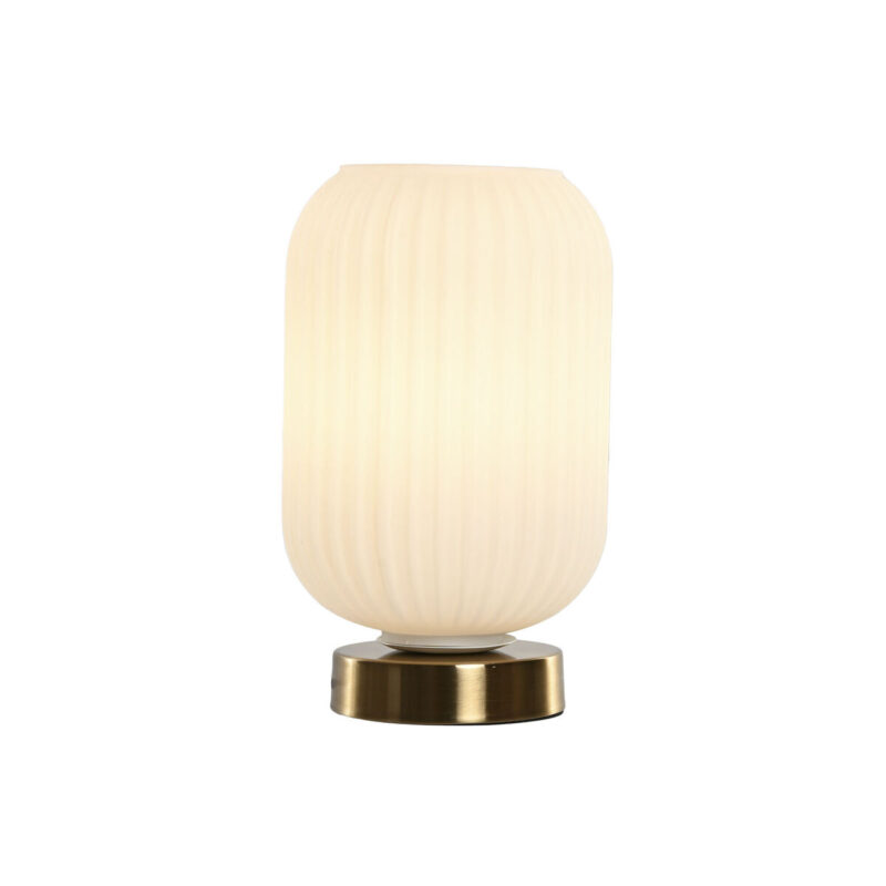 Tischlampe Gold Home ESPRIT in modernem Design aus Metall und Kristall, ideal für stilvolle Wohnräume.