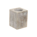 Zahnbürstenhalter in Weiß und Braun aus Marmor von Home ESPRIT, modernes Design für stilvolle Badezimmer.