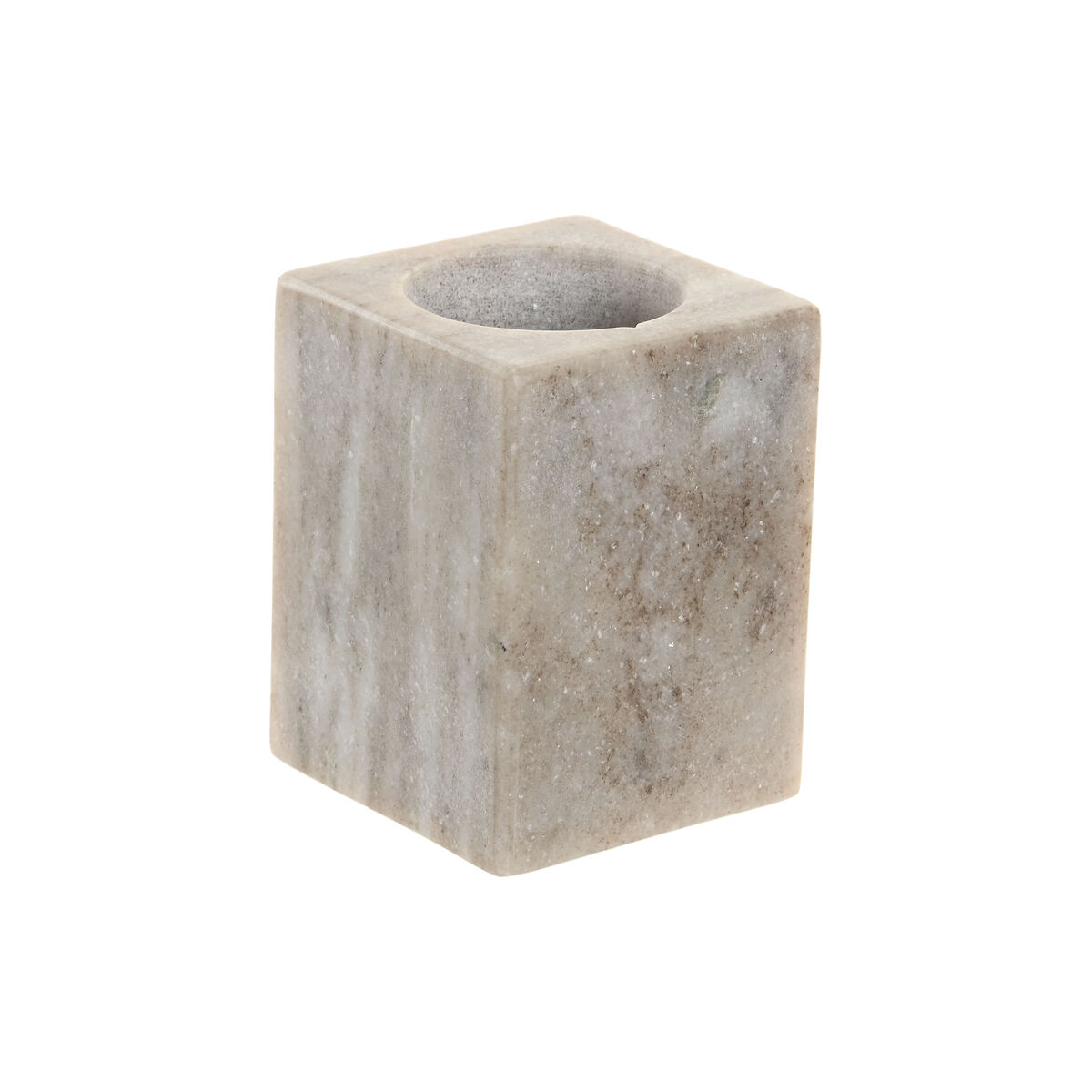 S3061948_0 Zahnbürstenhalter in Weiß und Braun aus Marmor von Home ESPRIT, modernes Design für stilvolle Badezimmer.