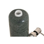 Seifenspender in Grün und Silber aus Edelstahl und Marmor, modernes Design für Badezimmer und Küche.