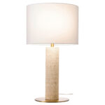 Elegante Tischlampe Beige Gold Home ESPRIT mit modernem Design und warmem Licht.