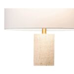 Elegante Tischlampe Beige Gold Home ESPRIT mit modernem Design und warmem Licht.