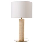 Elegante Tischlampe Beige Gold Home ESPRIT mit modernem Design und warmem Licht.