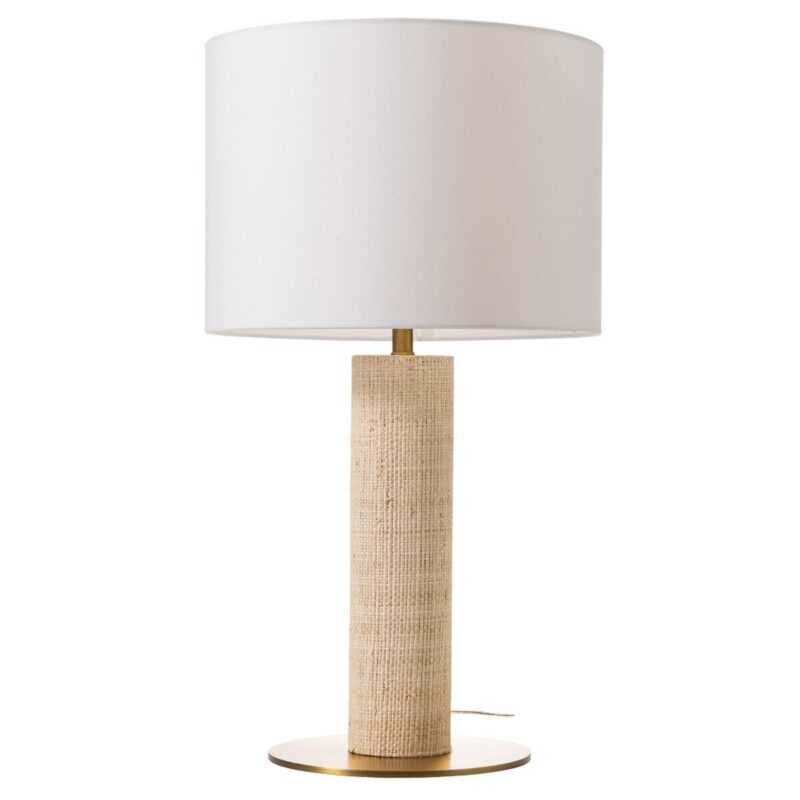 Elegante Tischlampe Beige Gold Home ESPRIT mit modernem Design und warmem Licht.
