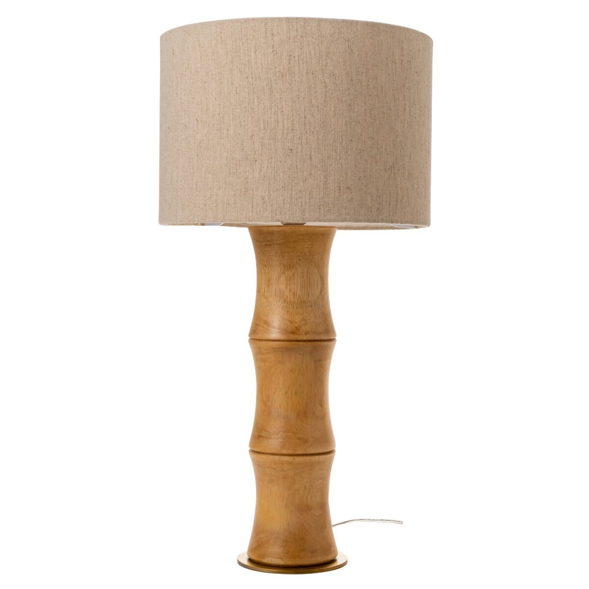 S3062650_0 Tischlampe Braun Home ESPRIT aus Jute, Bambus und Polyester mit orientalischem Design, ideal für gemütliche Beleuchtung.