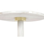 Beistelltisch Weiß Gold Home ESPRIT mit modernem Design aus Metall und Marmor, ideal für stilvolle Wohnräume.