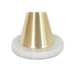 Beistelltisch Weiß Gold Home von ESPRIT, elegantes Design aus Metall und Marmor, Maße 41 x 41 x 58 cm.