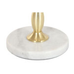 Beistelltisch Weiß Gold Home ESPRIT mit modernem Design aus Metall und Marmor, ideal für stilvolle Wohnräume.