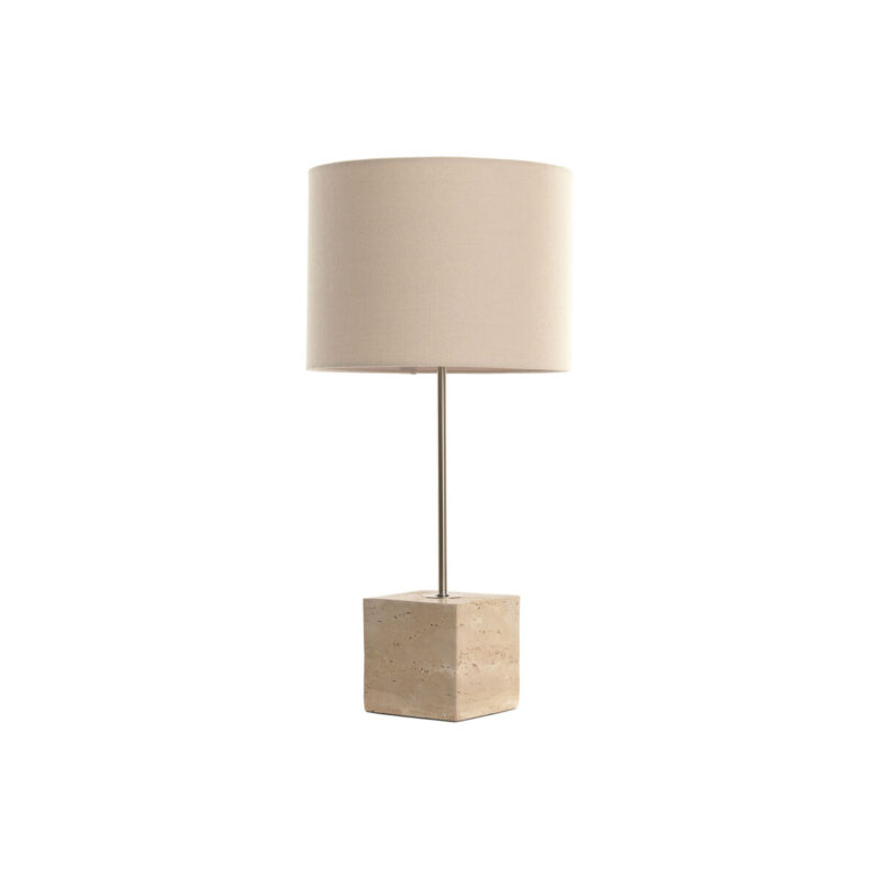 Tischlampe Weiß Home ESPRIT mit elegantem Design aus Marmor und Polyester, ideal für stilvolle Innenräume.
