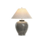 Tischlampe Blau Beige Home ESPRIT - stilvolle Tischlampe aus Polyester, Leinen und Keramik, ideal für modernes Wohnen.