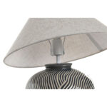 Tischlampe Blau Beige Home ESPRIT - stilvolle Tischlampe aus Polyester, Leinen und Keramik, ideal für modernes Wohnen.