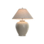 Tischlampe Creme Home ESPRIT - elegante Tischlampe aus Polyester, Leinen und Keramik für modernes Wohnen.