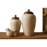 Vase Home ESPRIT in modernem Design, ideal für stilvolle Blumenarrangements und Dekoration.