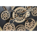 Wanduhr Schwarz Kristall Kiefernholz im Loft-Design, elegante Wanddekoration für modernes Wohnen.