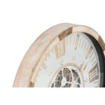 Wanduhr Weiß Kristall Home von ESPRIT, modernes Design aus Kristall und Tanne, 63x8x63 cm