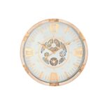 Wanduhr Weiß Kristall Home von ESPRIT, modernes Design aus Kristall und Tanne, 63x8x63 cm