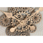 Wanduhr Weiß Gold Metall Kristall von Home ESPRIT im modernen Scandi-Design, 60 x 60 cm.